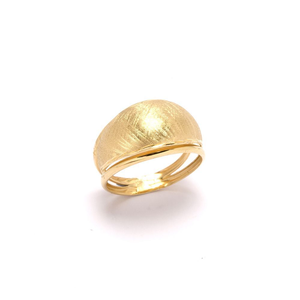 Anel Escovado Largo em Ouro 18 Kilates - 23860